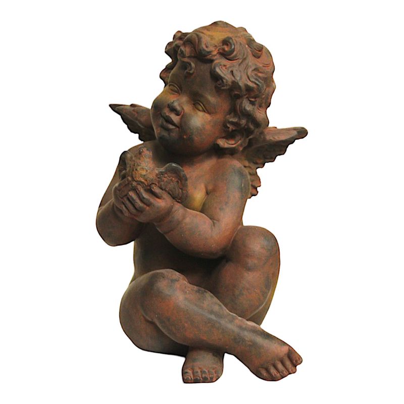GA3907B Garden Discovery Cherub with  Bird