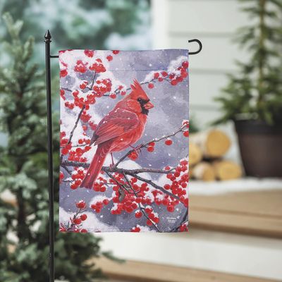 DO308G Winter Cardinal Garden Flag