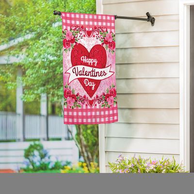 DO318F Checkered Heart House Flag
