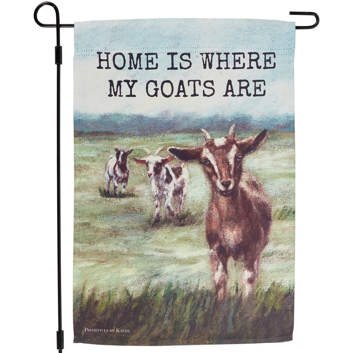 DO324G Home is Where My Goats Are Garden Flag