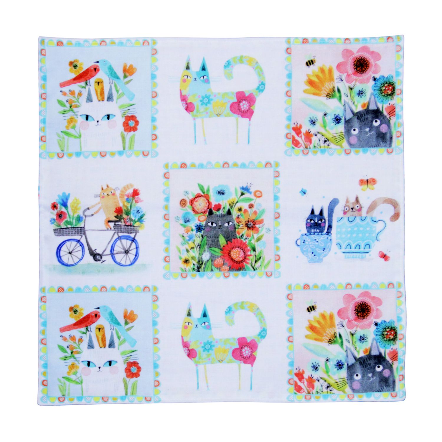 KL873Q  Scallop Cats Table Square.