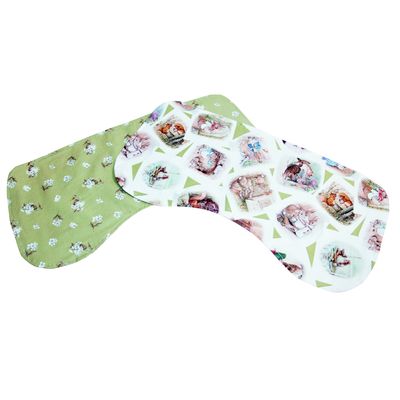 NSP125P Vintage Storybook Rabbit Burp Pad