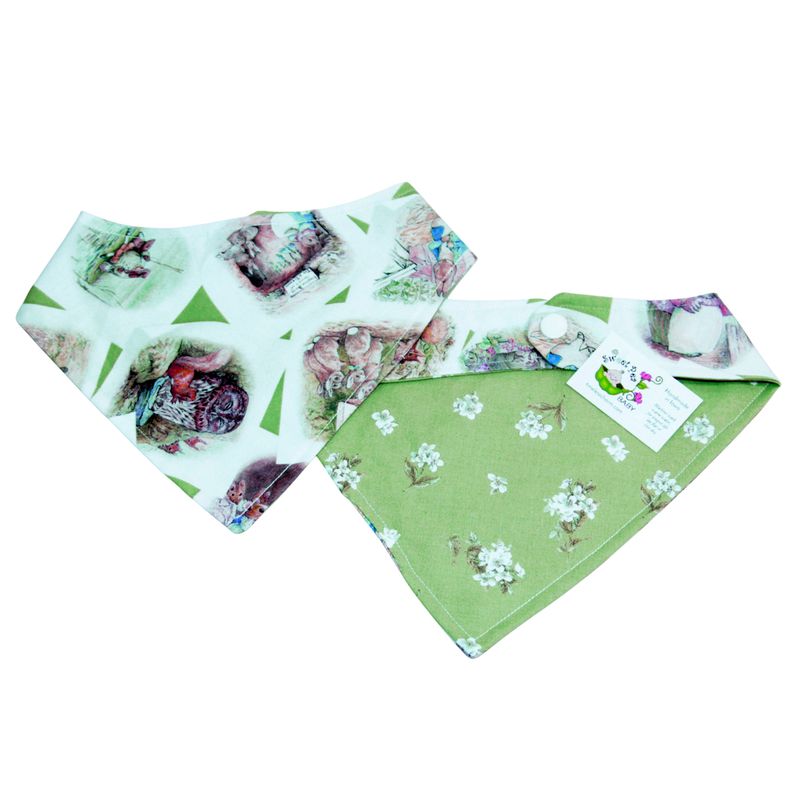 NSP125N Vintage Storybook Rabbit Bandana Bib