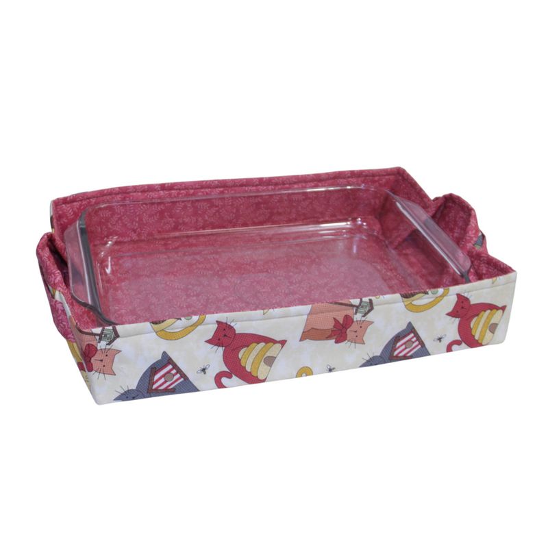 KL855CZ  Burgundy Cat Casserole Cozy