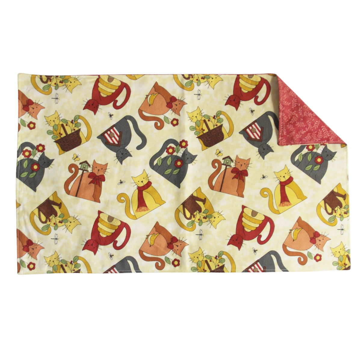 KL855M Burgundy Cats Placemat