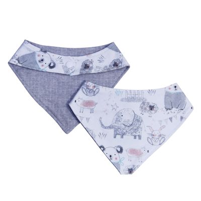 NSP108N Gray Chalk Bandana Bib