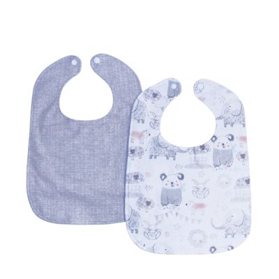 NSP108B Gray Chalk Toddler Bib