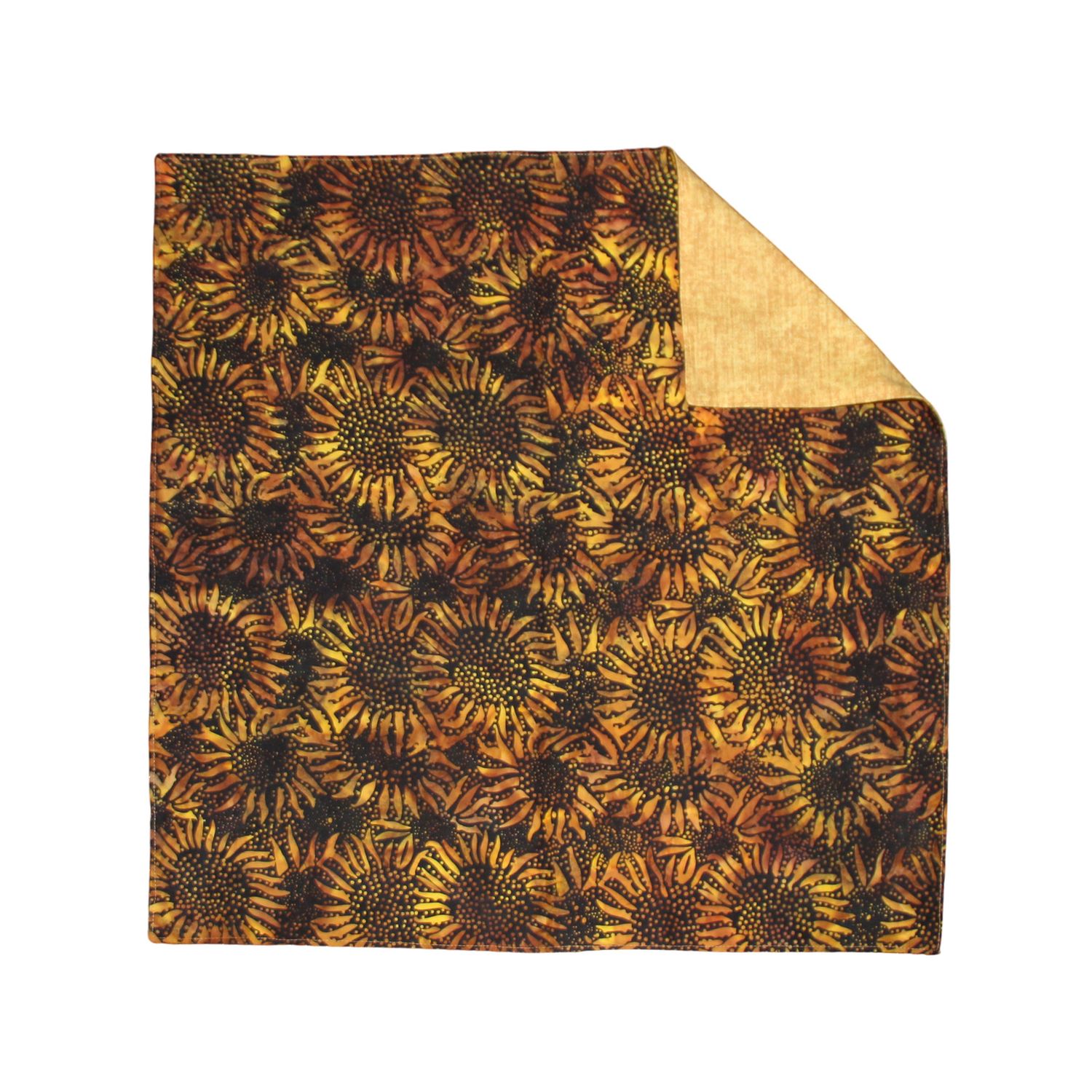KL867Q Sunflower Gold Batik Table Square