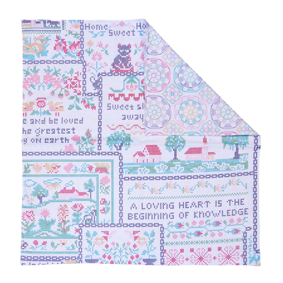 KL835Q Grandmas Stitches Table Square