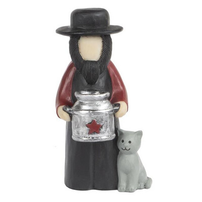 AM104 Milk Man w Cat - Amish Figure