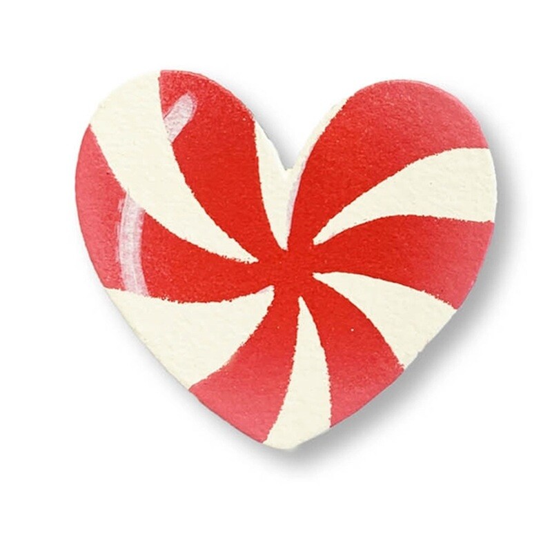 OG261 Peppermint Heart Magnet