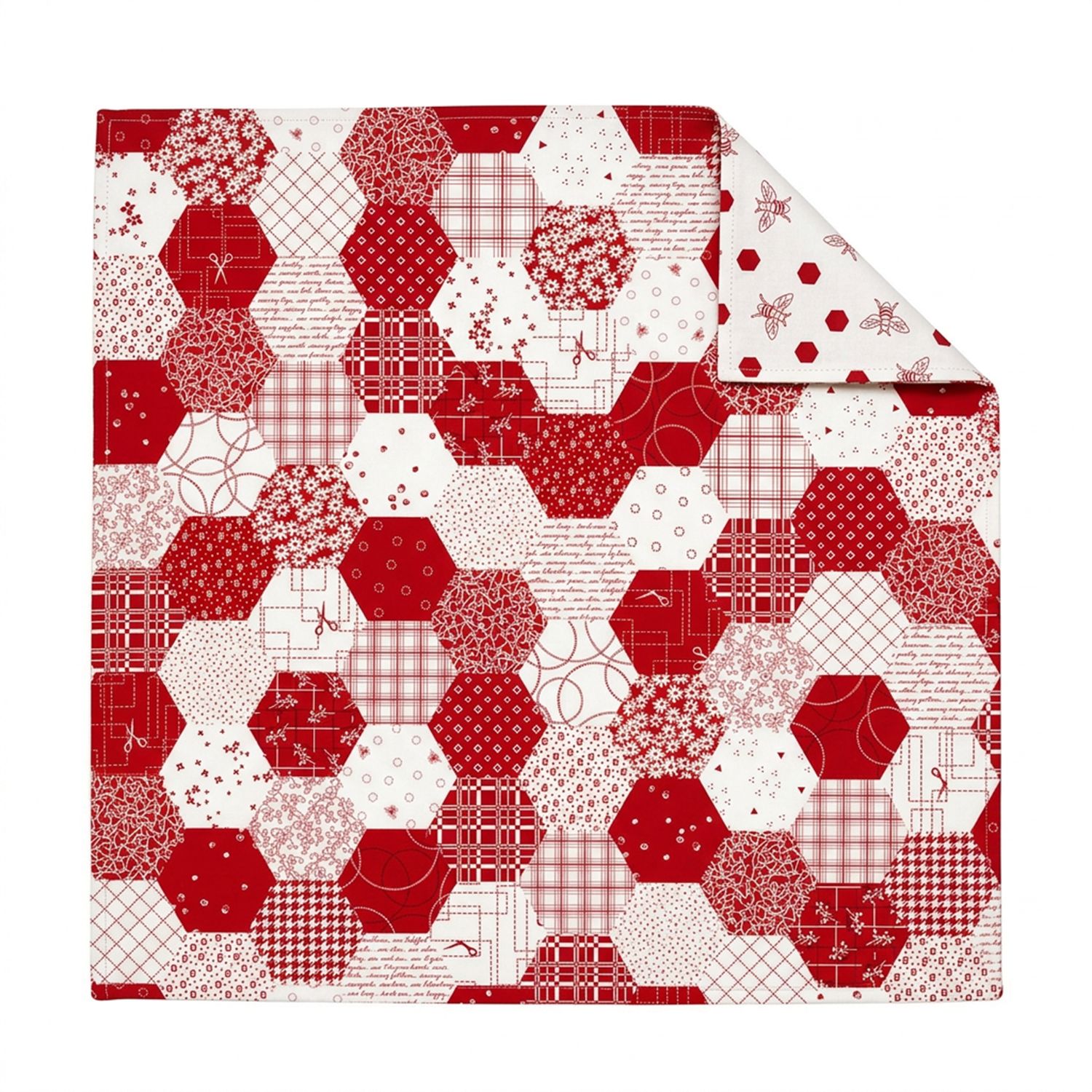 KL877Q Red Hexagon Square