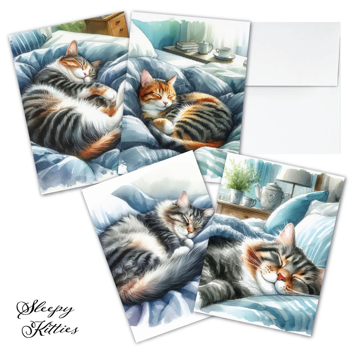 ZN_509 Sleepy Kitties Notecards