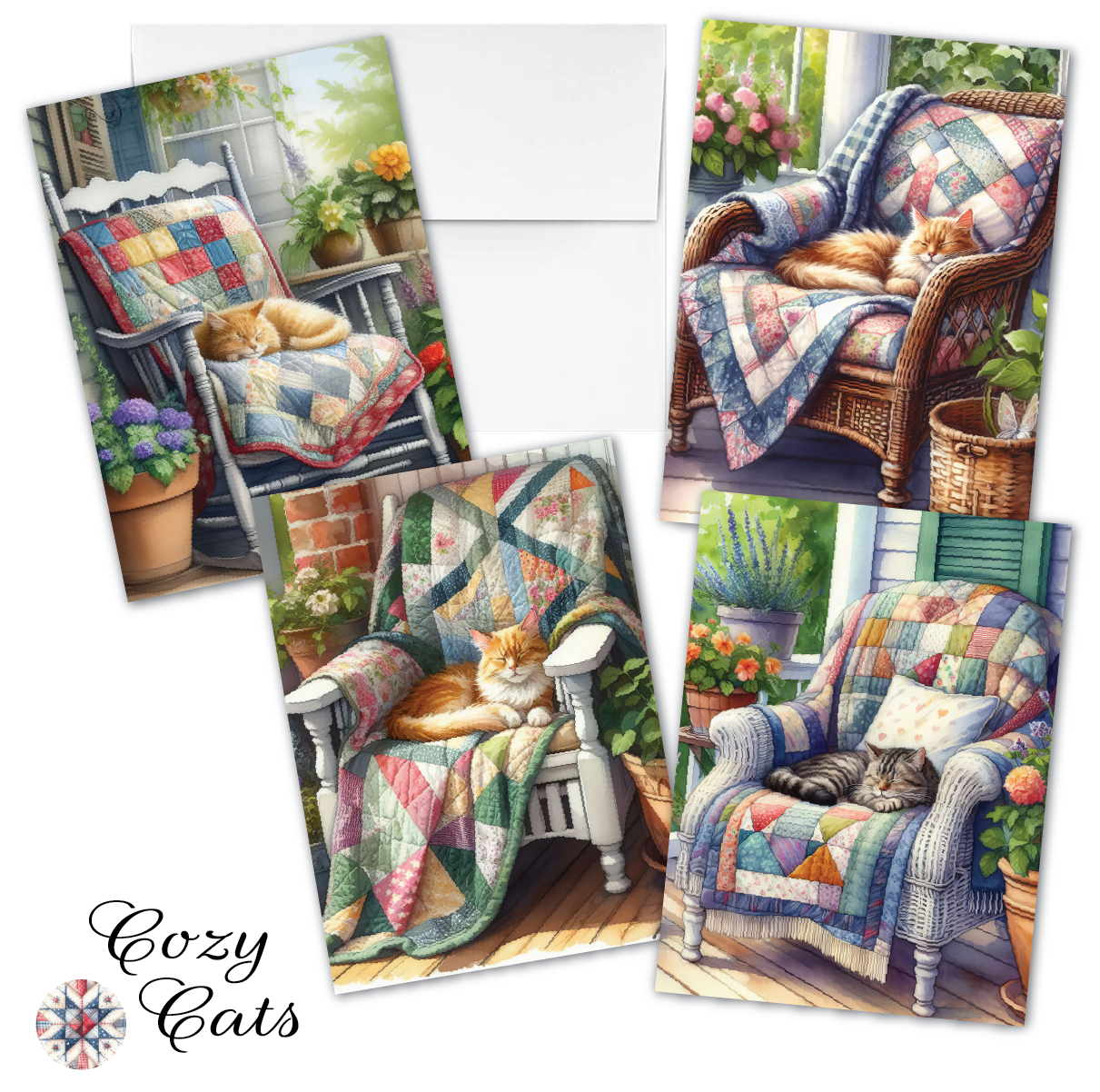 ZN_505 Cozy Cats Notecards