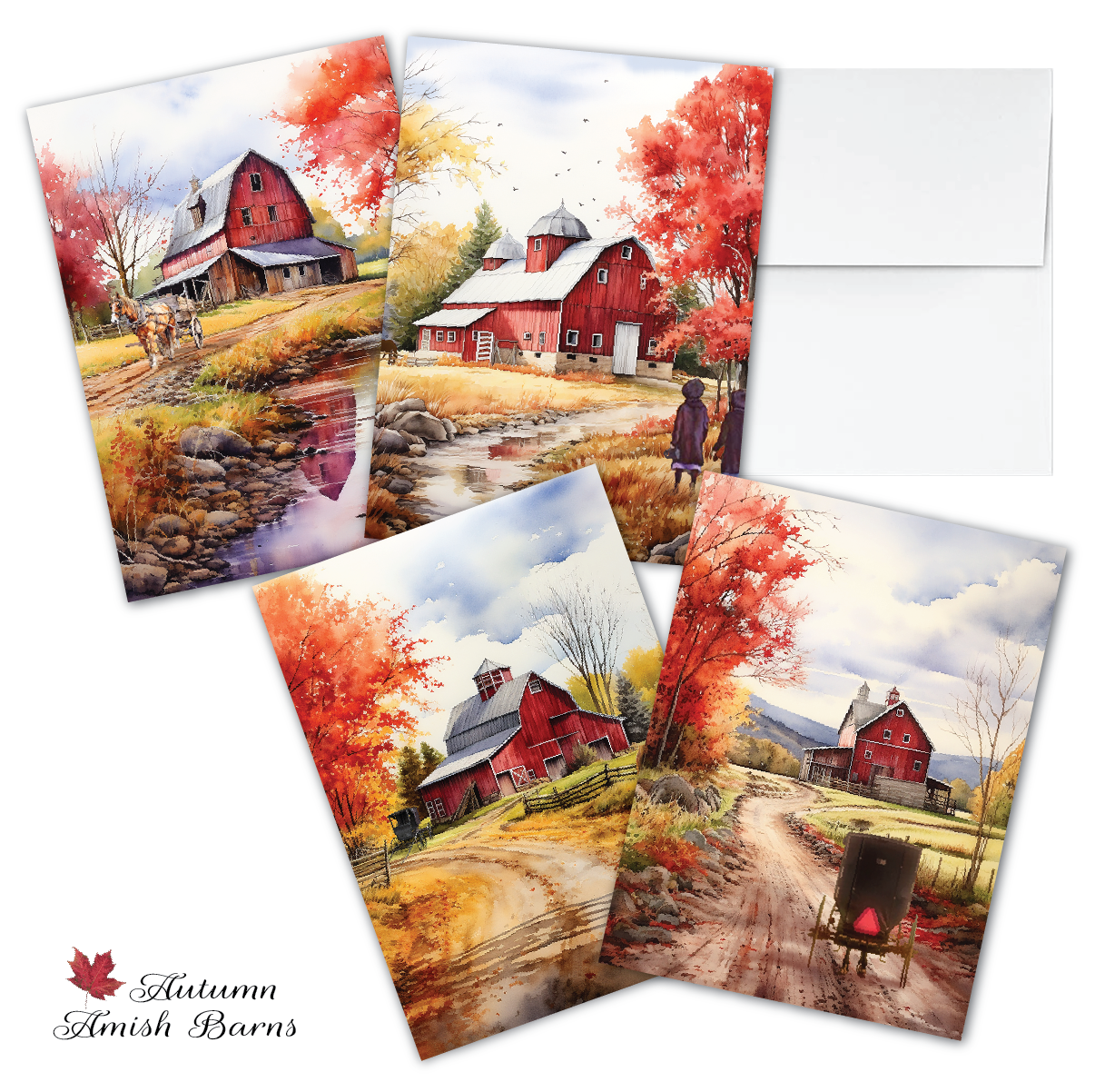 ZN_800 Autumn Barn Notecards