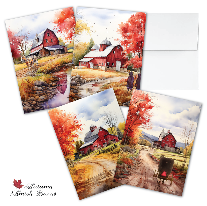 ZN_800 Autumn Barn Notecards