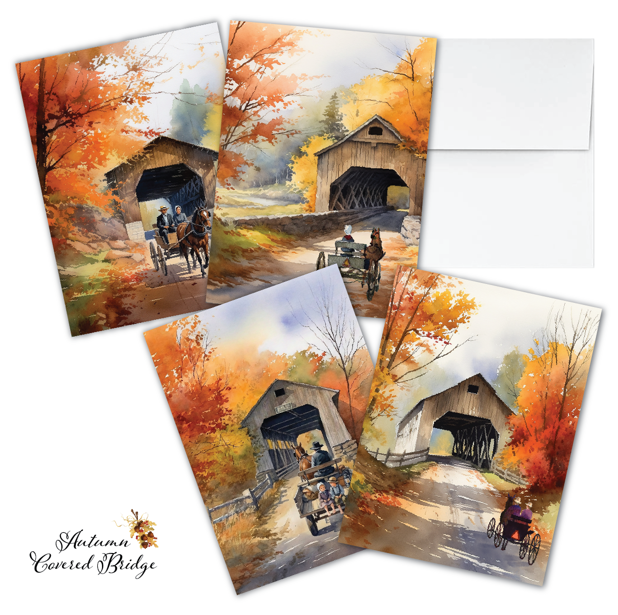 ZN_803 Autumn Bridge Notecards