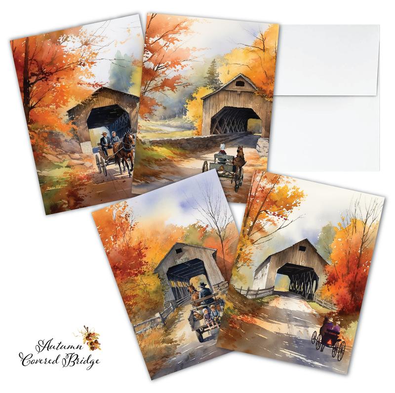 ZN_803 Autumn Bridge Notecards