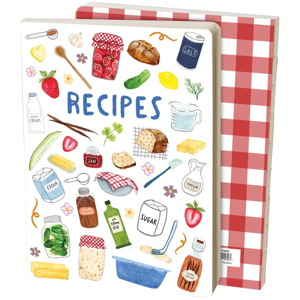 RC603 Red Check Recipe Journal