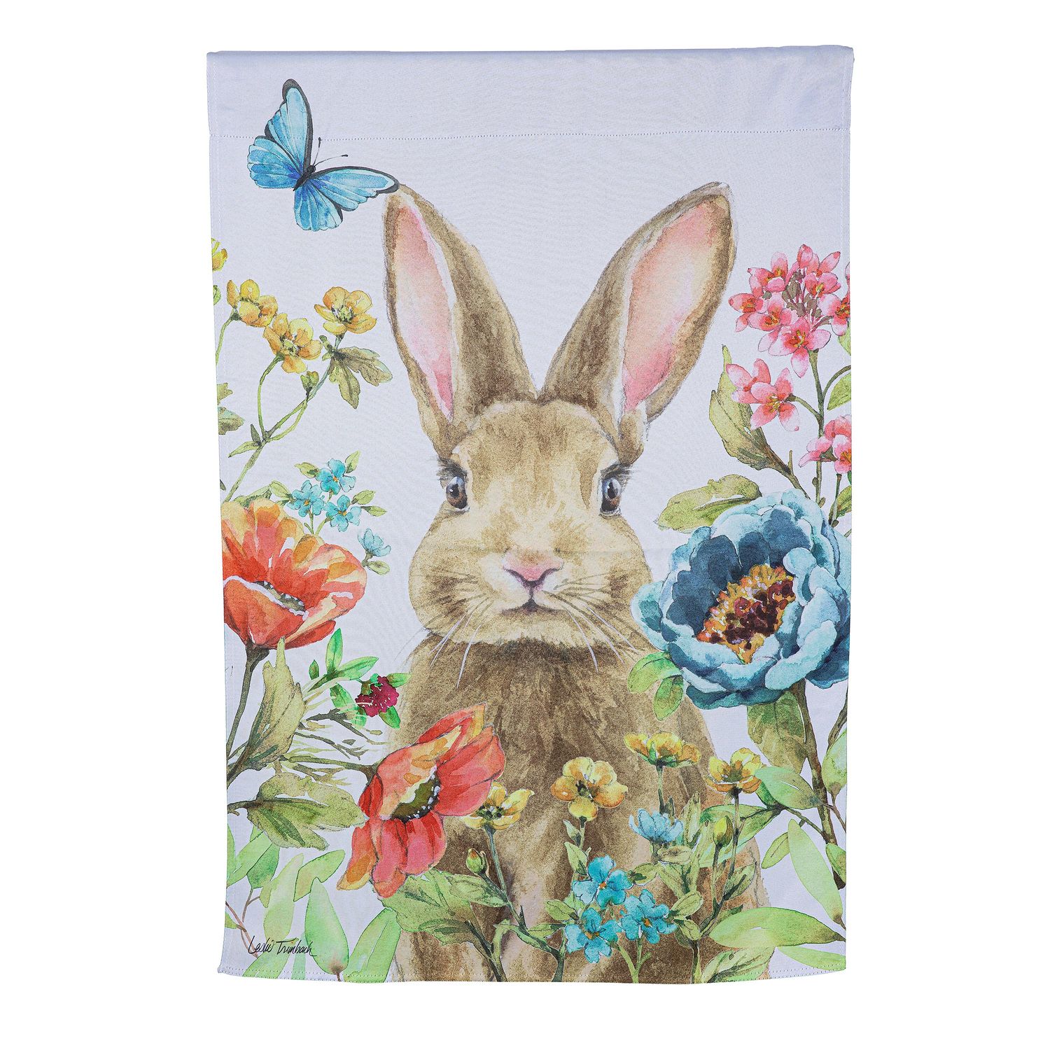 DO312F Garden Bunny House Flag