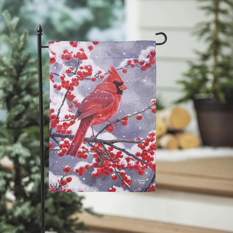 DO308G Winter Cardinal Garden Flag