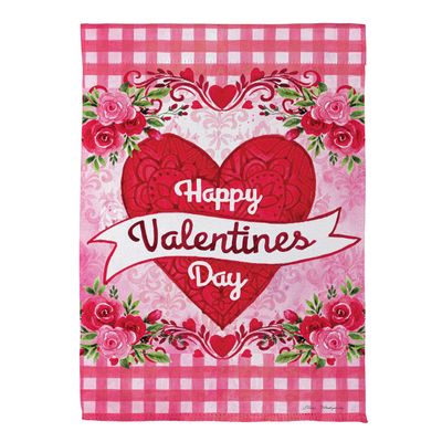 DO318G Checkered Heart Garden Flag DO318G Checkered Heart Garden Flag