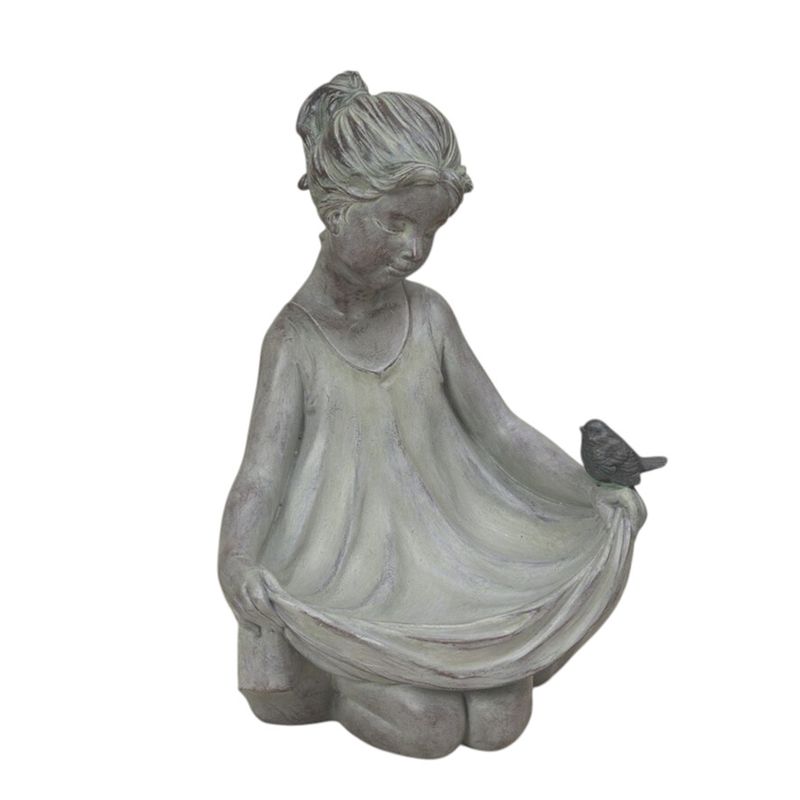 GS499 Kneeling Girl Bird Feeder