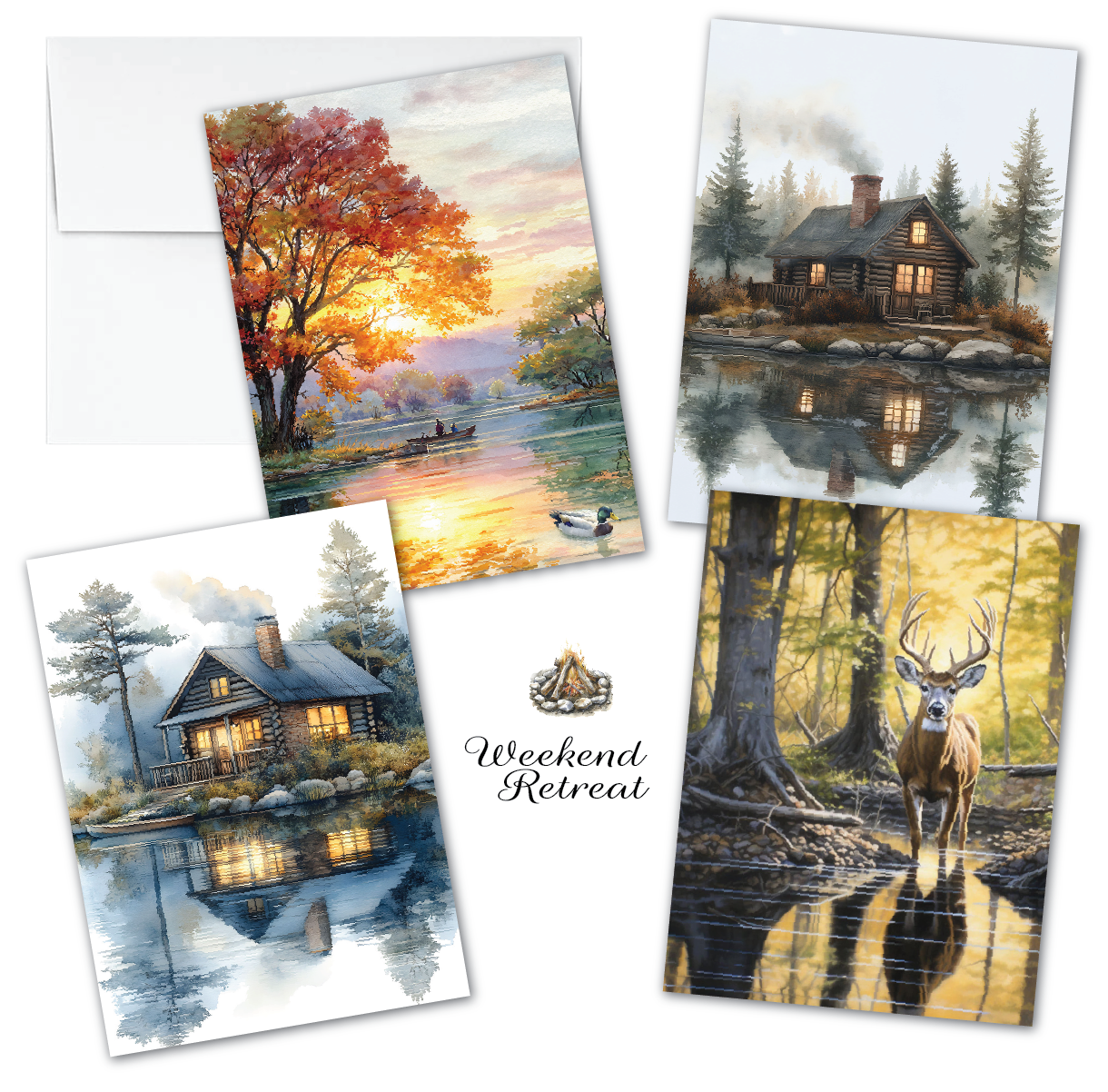 ZN_422 Weekend Retreat Notecards