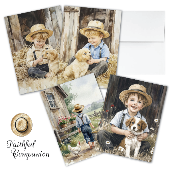 ZN_502 Amish Children Notecards