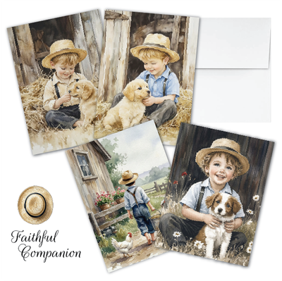 ZN_502 Amish Children Notecards