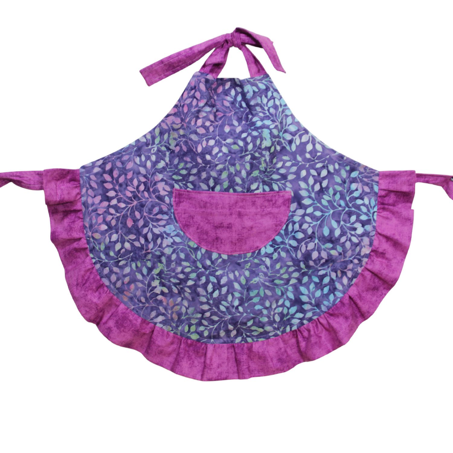 KL804KA Grape Leaf Batik Child's Apron KL804KA Grape Leaf Batik Child's Apron