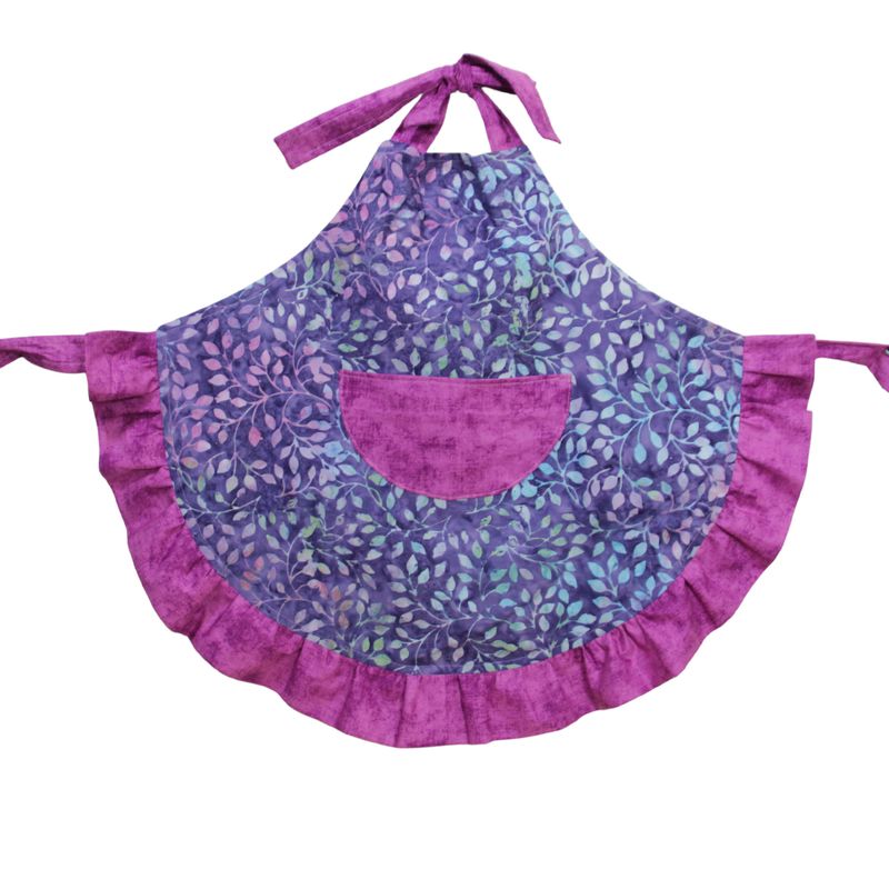KL804KA Grape Leaf Batik Child's Apron