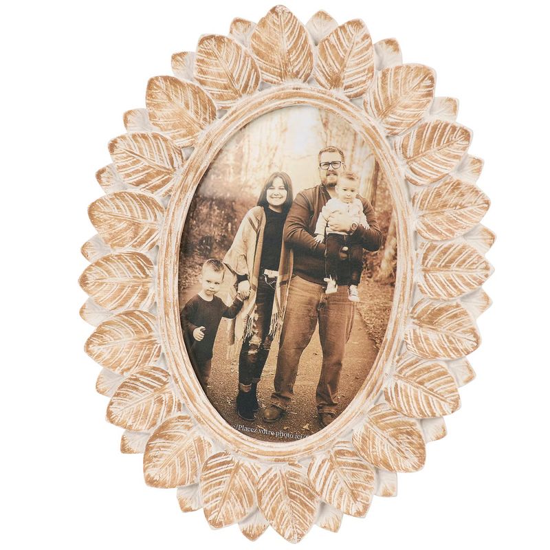 BF285 White Leaf Photo Frame