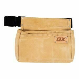 OX Trade Heavy Duty Suede Leather 2 Pocket Nail Bag