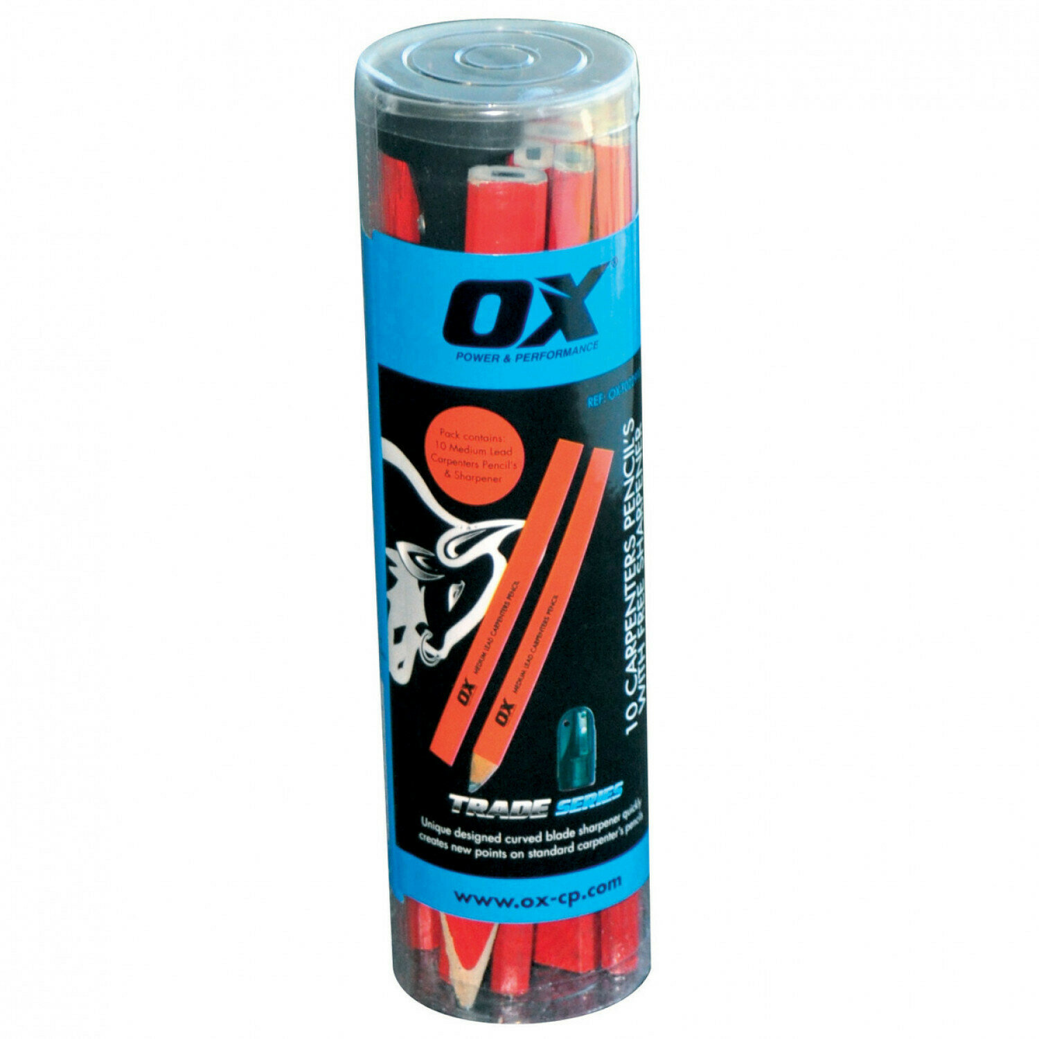 OX Trade Medium Red Carpenters Pencils - 10 pack OX Trade Medium Red Carpenters Pencils - 10 pack