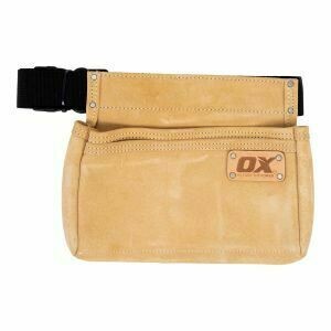 OX Trade Heavy Duty Suede Leather 2 Pocket Nail Bag
