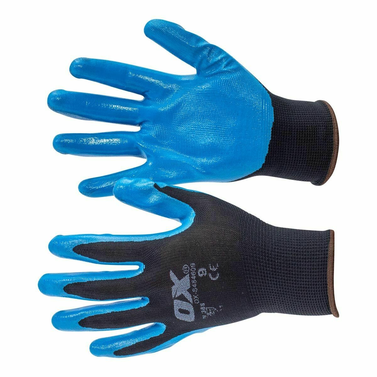 OX Polyester Lined Nitrile Glove Size 9 - 5 pack
