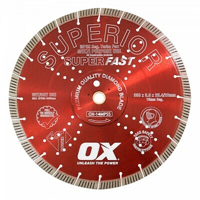 OX Pro MPSS 12&quot; Superfast Seg. Turbo Diamond Blade