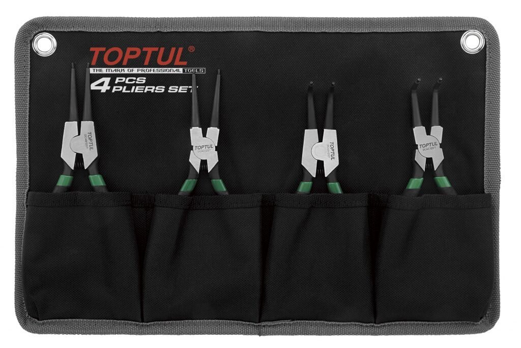 TOPTUL - 4 Piece Circlip Retaining Ring Pliers Set