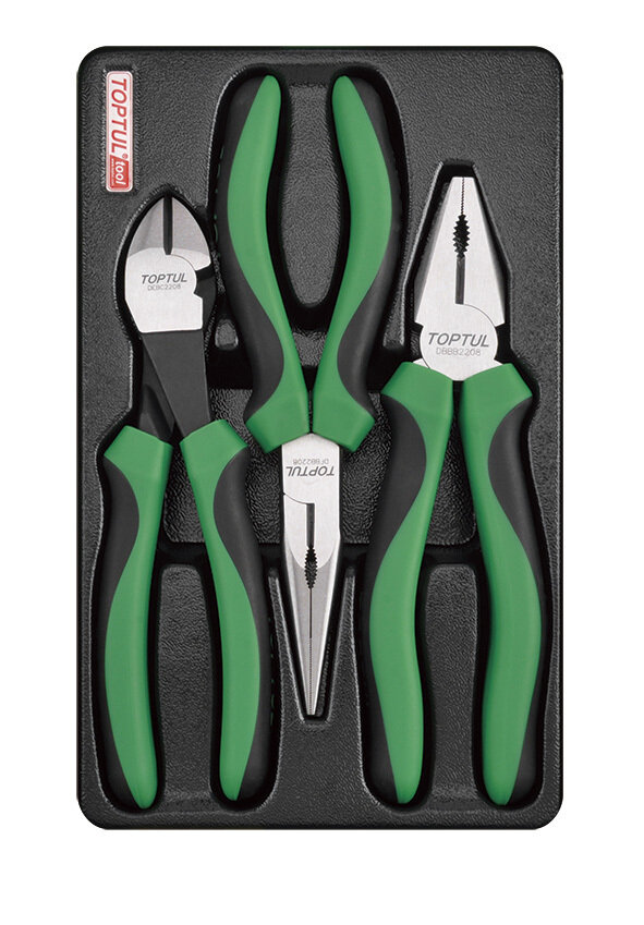 TOPTUL - 3 Piece 200mm Plier Set TOPTUL - 3 Piece 200mm Plier Set