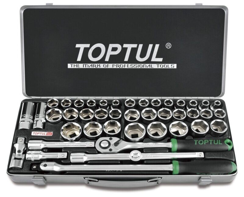 TOPTUL - 43 Piece 1/2&quot; DR Socket Set