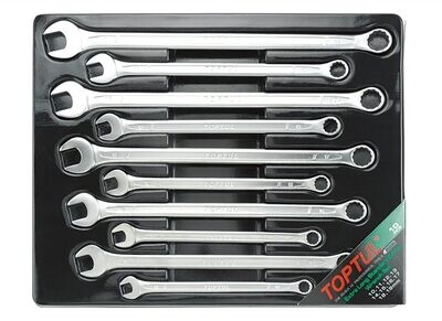 TOPTUL - 10 PIECE EXTRA LONG METRIC COMBINATION WRENCH SET