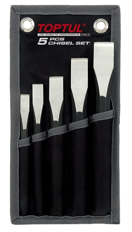 TOPTUL - 5 Piece Flat Chisel Set