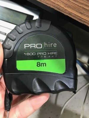 Pro Hire Trade 8m Duragrip Tape Measure