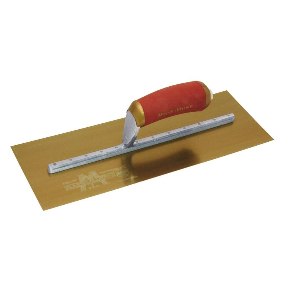 MARSHALLTOWN - Trowel, Broken-In 330x127mm Gold SS P/Shape D/Soft Handle
