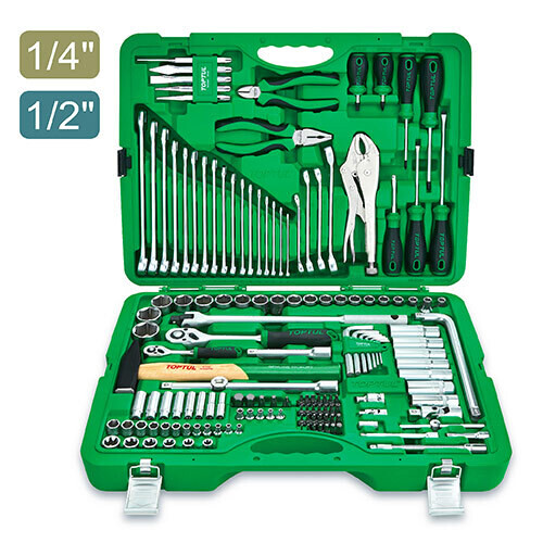 TOPTUL - 150 Piece 1/4&quot; &amp; 1/2&quot; Drive Tool Kit