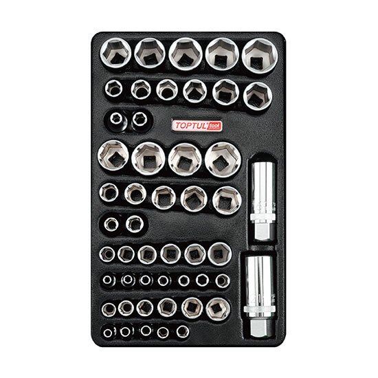 TOPTUL - 50 PCE 1/4" & 3/8" Metric Socket Set TOPTUL - 50 PCE 1/4" & 3/8" Metric Socket Set