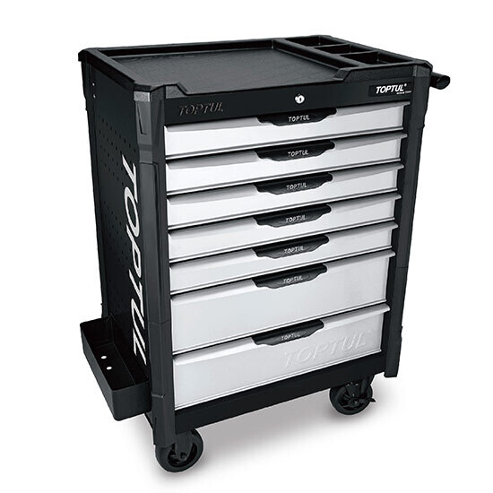 TOPTUL - 7 Drawer Black Mobile Tool Trolley TOPTUL - 7 Drawer Black Mobile Tool Trolley