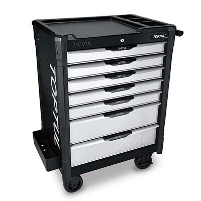 TOPTUL - 7 Drawer Black Mobile Tool Trolley