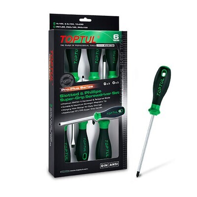 TOPTUL - 6 Piece Pro Plus Screwdriver Set